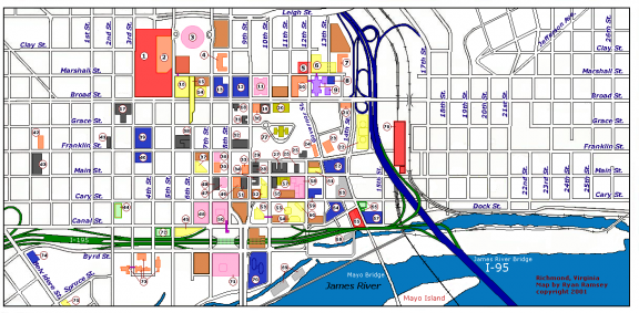 Downtown CBD Map 2001