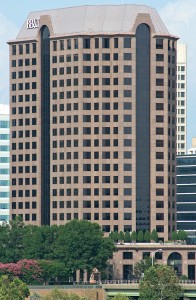 Riverfront Plaza, West Tower, from the Lee Bridge